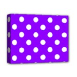 Polka Dots - White on Violet Deluxe Canvas 14  x 11  (Stretched)