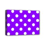 Polka Dots - White on Violet Mini Canvas 7  x 5  (Stretched)