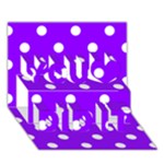 Polka Dots - White on Violet You Did It 3D Greeting Card (7x5)