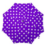 Polka Dots - White on Violet Hook Handle Umbrella (Small)