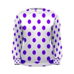 Polka Dots - Violet on White Women s Sweatshirt