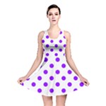 Polka Dots - Violet on White Reversible Skater Dress