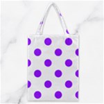 Polka Dots - Violet on White Classic Tote Bag