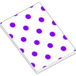 Polka Dots - Violet on White Large Memo Pads