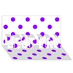 Polka Dots - Violet on White BEST BRO 3D Greeting Card (8x4)