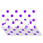 Polka Dots - Violet on White #1 DAD 3D Greeting Card (8x4)