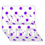 Polka Dots - Violet on White You Did It 3D Greeting Card (7x5)