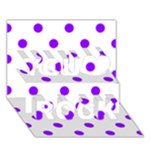 Polka Dots - Violet on White You Rock 3D Greeting Card (7x5)