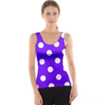 Polka Dots - White on Indigo Violet Tank Top