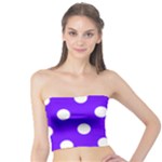 Polka Dots - White on Indigo Violet Tube Top