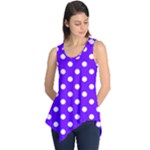 Polka Dots - White on Indigo Violet Sleeveless Tunic