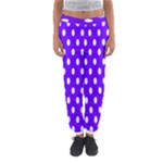 Polka Dots - White on Indigo Violet Women s Jogger Sweatpants