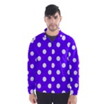 Polka Dots - White on Indigo Violet Wind Breaker (Men)