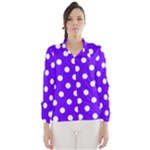 Polka Dots - White on Indigo Violet Wind Breaker (Women)