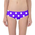 Polka Dots - White on Indigo Violet Classic Bikini Bottoms