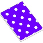 Polka Dots - White on Indigo Violet Large Memo Pads