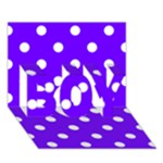 Polka Dots - White on Indigo Violet BOY 3D Greeting Card (7x5)