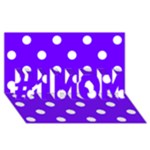 Polka Dots - White on Indigo Violet #1 MOM 3D Greeting Cards (8x4)