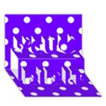 Polka Dots - White on Indigo Violet You Did It 3D Greeting Card (7x5)