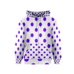 Polka Dots - Indigo Violet on White Kid s Zipper Hoodie