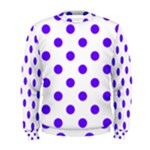 Polka Dots - Indigo Violet on White Men s Sweatshirt
