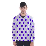 Polka Dots - Indigo Violet on White Wind Breaker (Men)