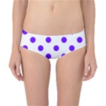Polka Dots - Indigo Violet on White Classic Bikini Bottoms