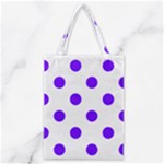 Polka Dots - Indigo Violet on White Classic Tote Bag