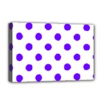 Polka Dots - Indigo Violet on White Deluxe Canvas 18  x 12  (Stretched)