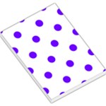 Polka Dots - Indigo Violet on White Large Memo Pads