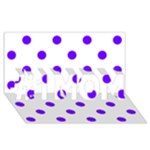 Polka Dots - Indigo Violet on White #1 MOM 3D Greeting Cards (8x4)