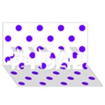 Polka Dots - Indigo Violet on White #1 DAD 3D Greeting Card (8x4)