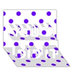 Polka Dots - Indigo Violet on White You Did It 3D Greeting Card (7x5)