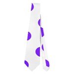 Polka Dots - Indigo Violet on White Necktie (Two Side)