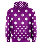 Polka Dots - White on Purple Violet Men s Pullover Hoodie