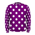Polka Dots - White on Purple Violet Men s Sweatshirt