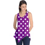 Polka Dots - White on Purple Violet Sleeveless Tunic