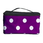 Polka Dots - White on Purple Violet Cosmetic Storage Case