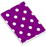 Polka Dots - White on Purple Violet Large Memo Pads