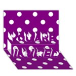 Polka Dots - White on Purple Violet YOU ARE INVITED 3D Greeting Card (7x5)