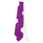Polka Dots - White on Purple Violet Necktie (One Side)