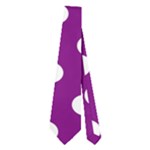 Polka Dots - White on Purple Violet Necktie (Two Side)