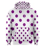 Polka Dots - Purple Violet on White Men s Pullover Hoodie