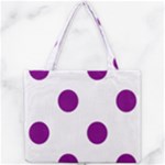 Polka Dots - Purple Violet on White Mini Tote Bag