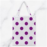 Polka Dots - Purple Violet on White Classic Tote Bag