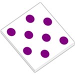 Polka Dots - Purple Violet on White Small Memo Pads
