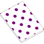 Polka Dots - Purple Violet on White Large Memo Pads
