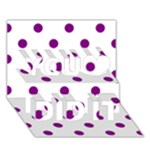 Polka Dots - Purple Violet on White You Did It 3D Greeting Card (7x5)