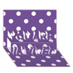 Polka Dots - White on Dark Lavender Violet YOU ARE INVITED 3D Greeting Card (7x5)