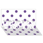 Polka Dots - Dark Lavender Violet on White BEST BRO 3D Greeting Card (8x4)